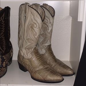 Vintage Ostrich Leg Cowboy Boots
